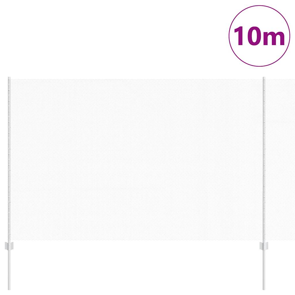 Valla vidaxl con poste plata 1,5 x 10 m acero