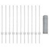 Vidaxl hek met paal zilver 0,8 x 25 m staal