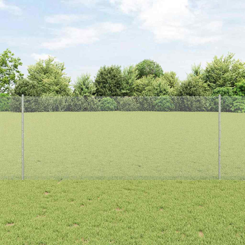 Recinzione Vidaxxl con palo argento 1 x 25 m in acciaio