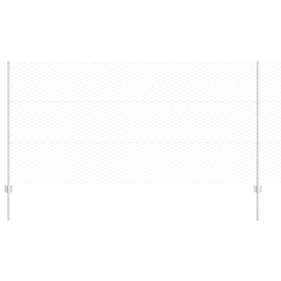 Vidaxl hek met paal zilver 1,2 x 25 m staal