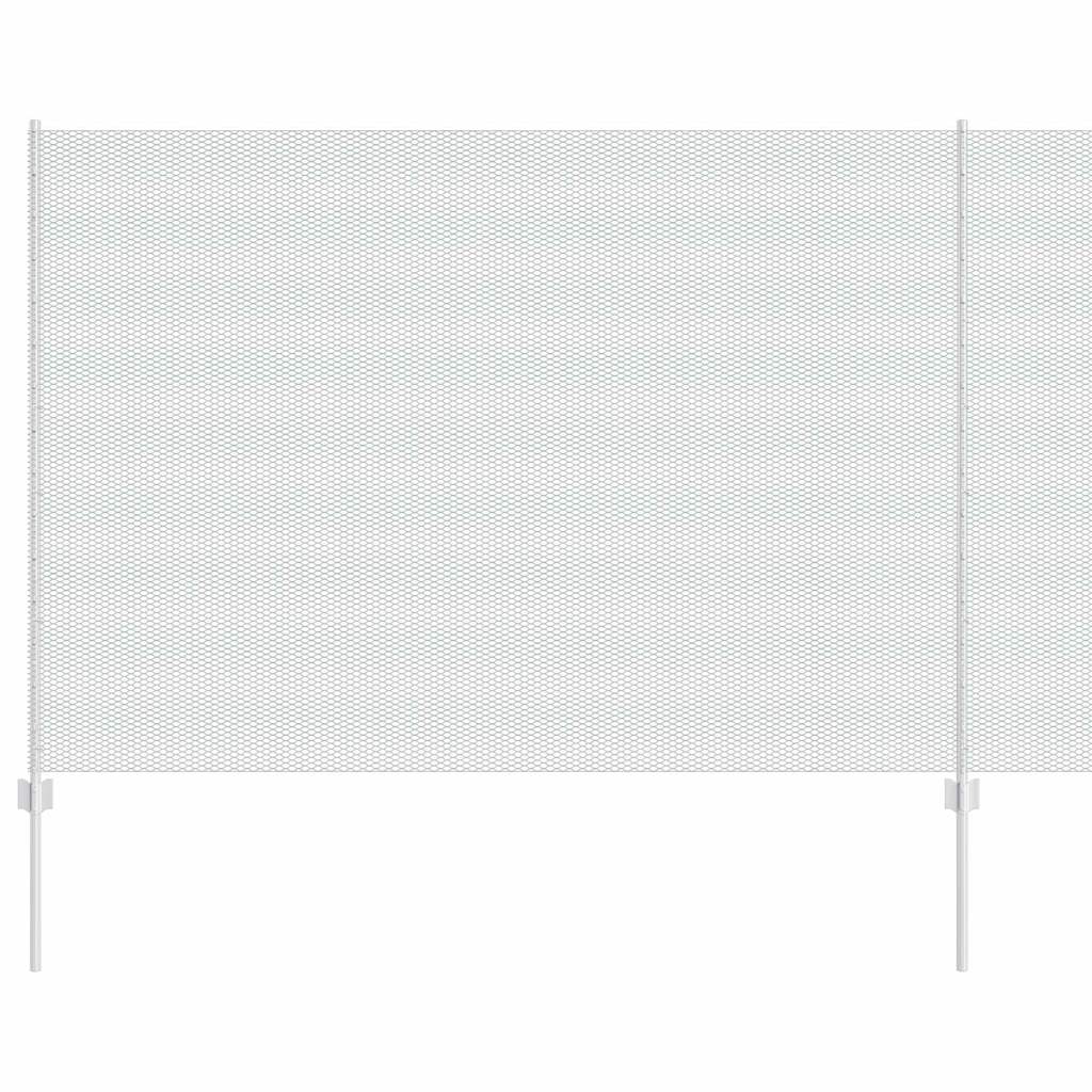 Valla vidaxl con poste plateado 1,6 x 25 m acero