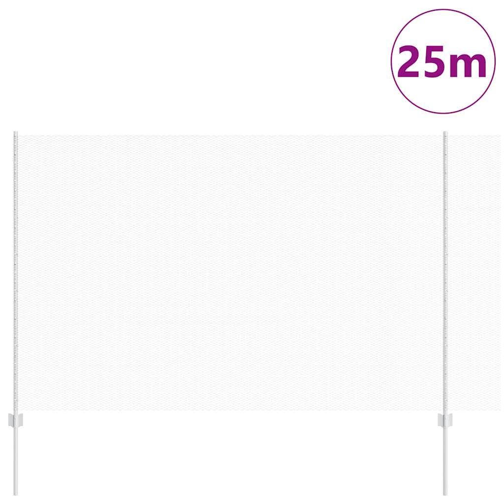 Valla vidaxl con poste plateado 1,6 x 25 m acero
