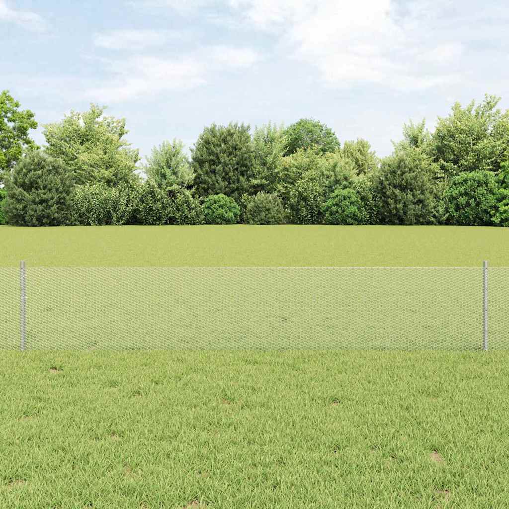 Recinzione Vidaxxl con palo argento 0,4 x 50 m in acciaio