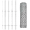 Vidaxl hek met paal zilver 0,8 x 50 m staal
