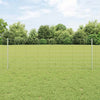 Vidaxl hek met paal zilver 0,8 x 25 m staal