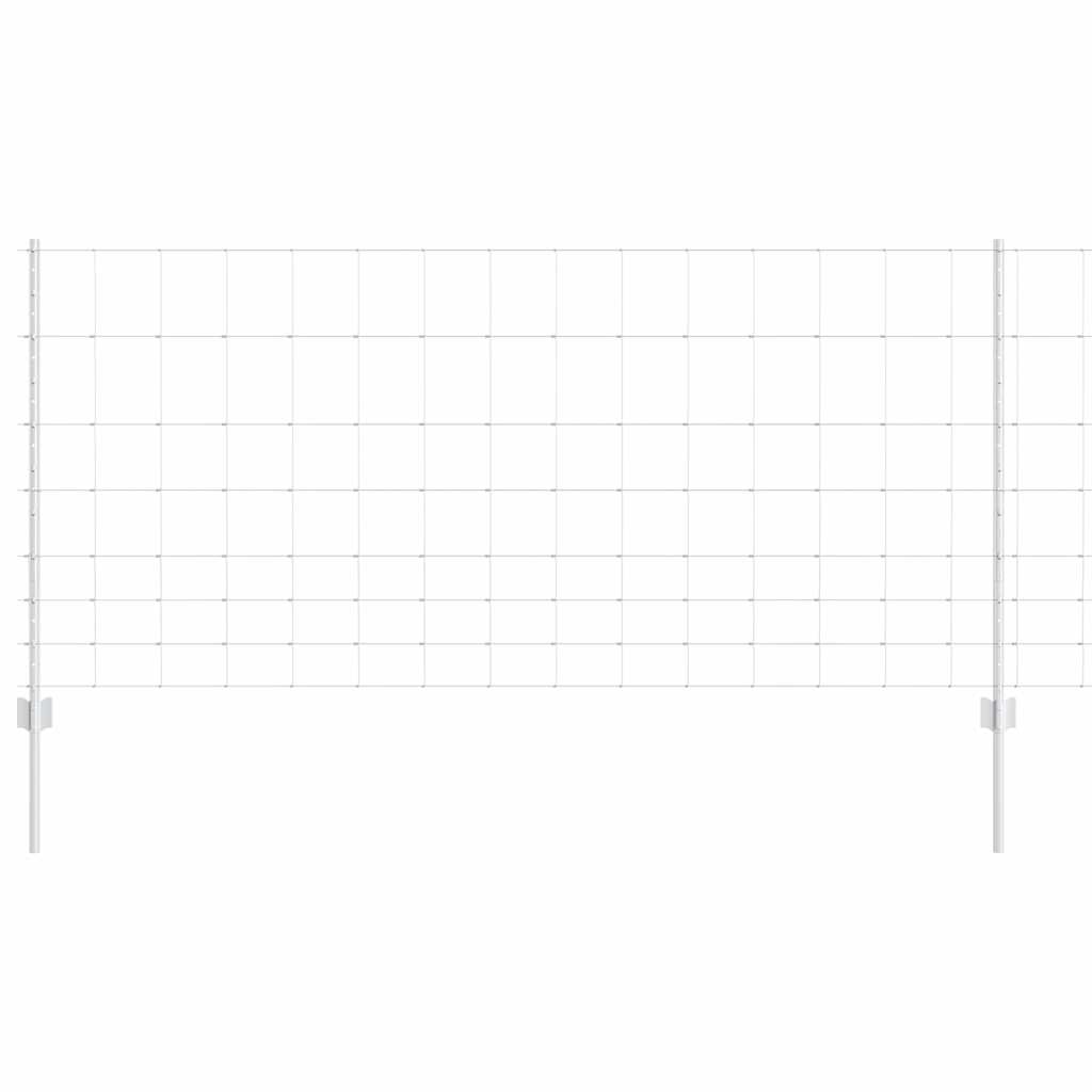 Valla vidaxxl con poste plata 1 x 25 m acero