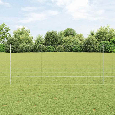 Vidaxl hek met paal zilver 1 x 25 m staal