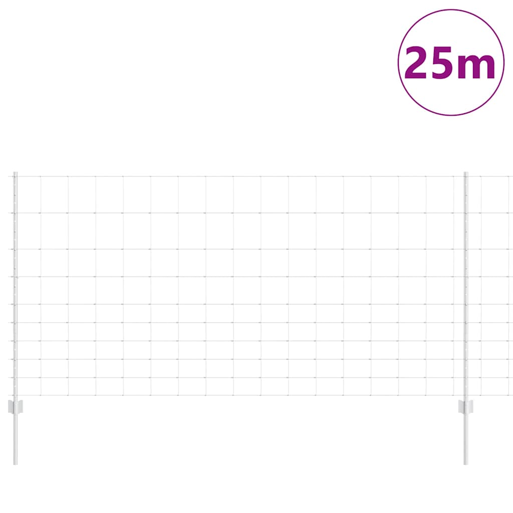 Recinzione Vidaxxl con palo argento 1,2 x 25 m in acciaio
