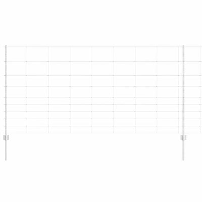Vidaxl hek met paal zilver 1,2 x 25 m staal