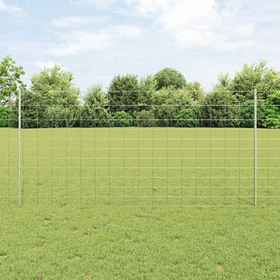Vidaxl hek met paal zilver 1,2 x 25 m staal
