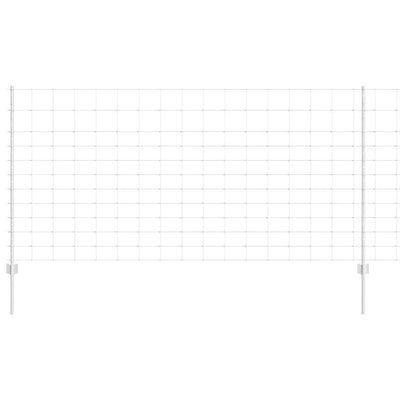 Vidaxl hek met paal zilver 1,2 x 25 m staal
