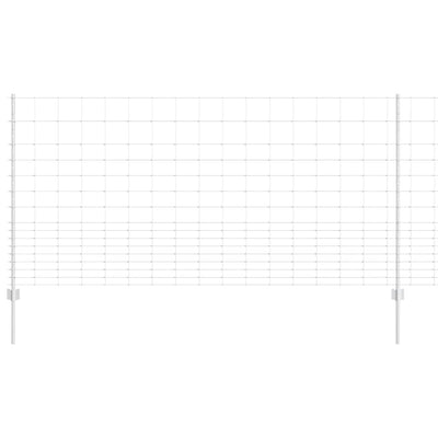 Vidaxl hek met paal zilver 1,2 x 25 m staal
