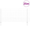 Vidaxl hek met paal zilver 1,2 x 25 m staal