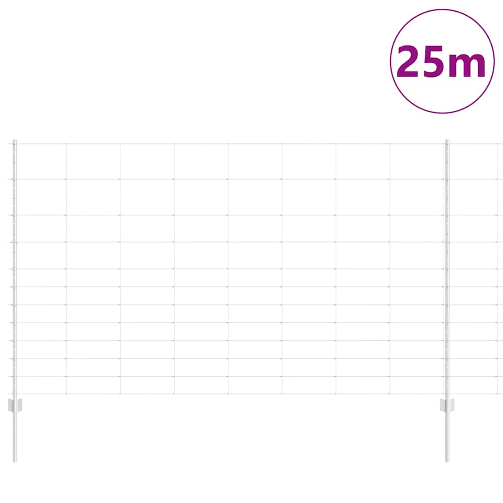 Recinzione Vidaxxl con palo argento 1,4 x 25 m in acciaio