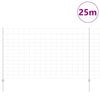 Vidaxl hek met paal zilver 1,4 x 25 m staal