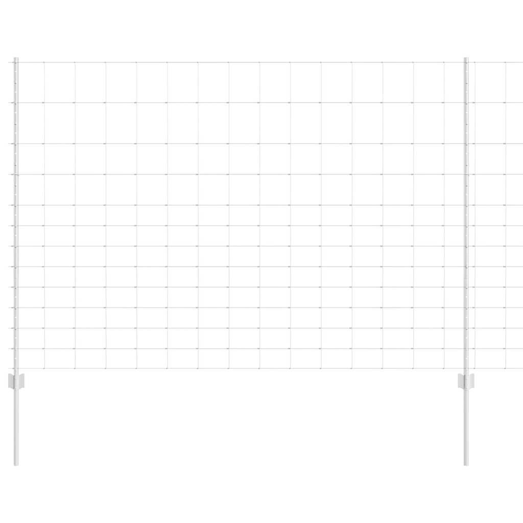 Valla vidaxxl con poste plateado 1,5 x 25 m acero