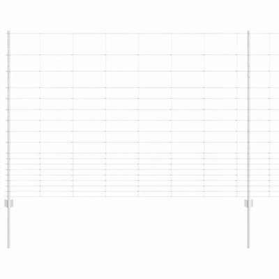 Vidaxl hek met paal zilver 1,5 x 25 m staal