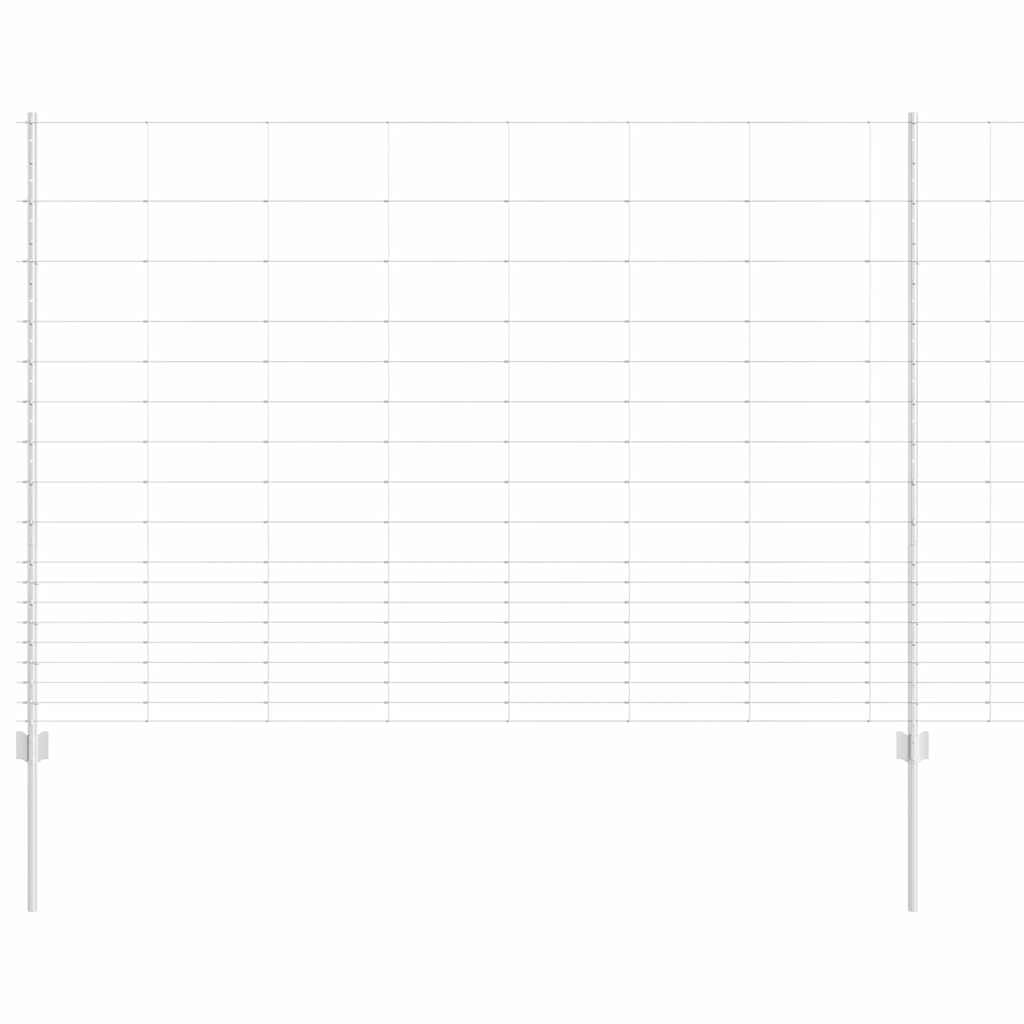 Valla vidaxxl con poste plateado 1,5 x 25 m acero