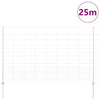 Vidaxl hek met paal zilver 1,5 x 25 m staal