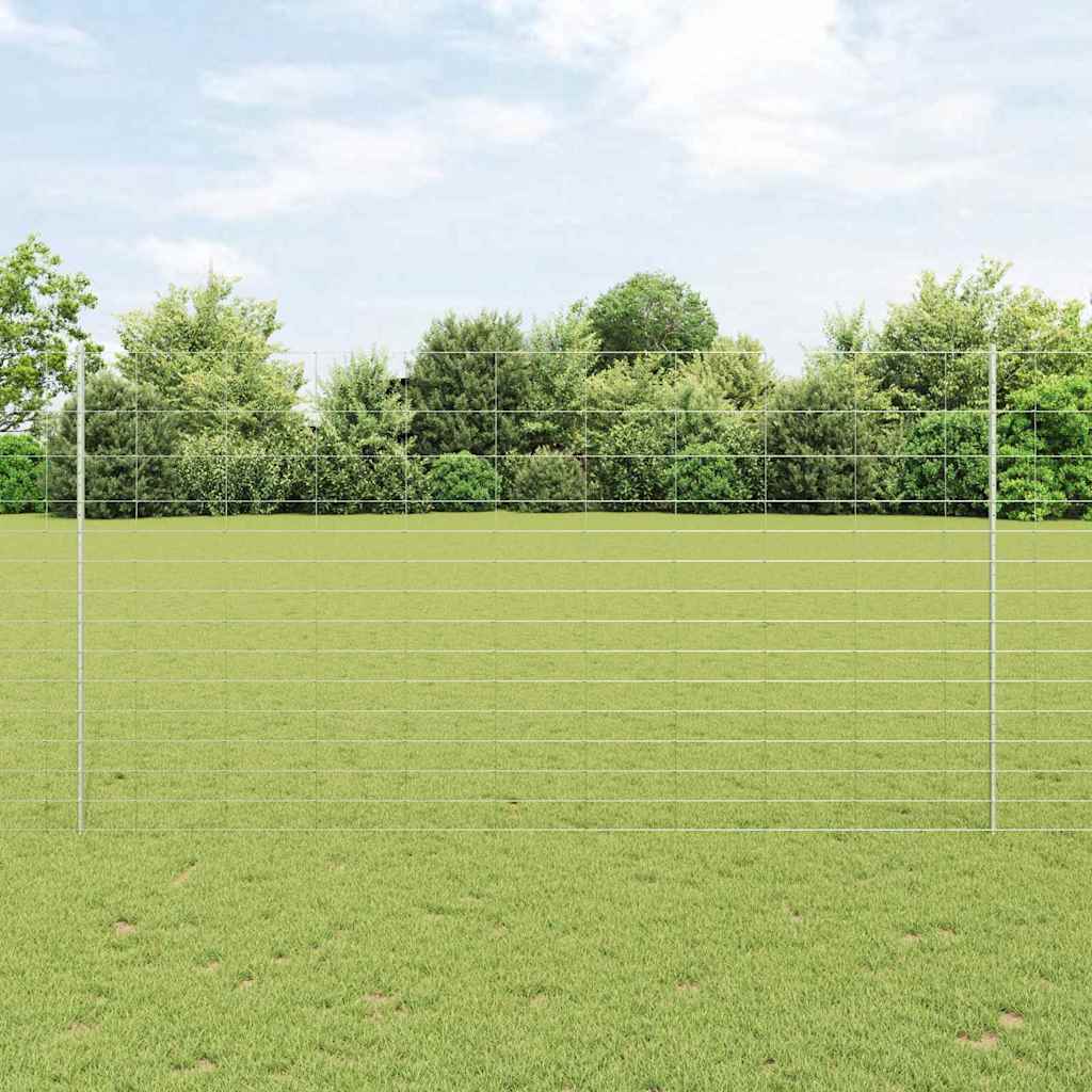 Valla vidaxl con poste plateado 1,6 x 25 m acero