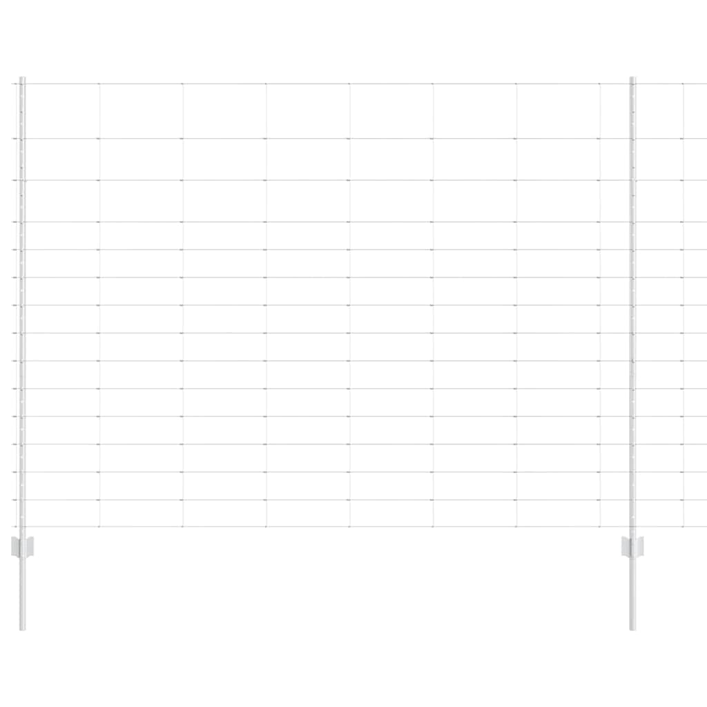 Valla vidaxl con poste plateado 1,6 x 25 m acero