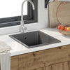 Vidaxl keukenwasbak grijs 38 x 44 x 20 cm graniet