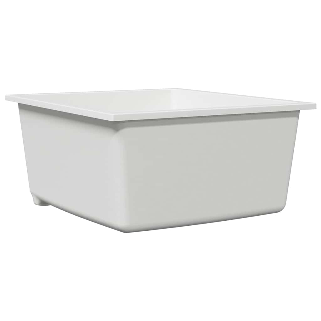Vidaxl keukenwasbak wit 38 x 44 x 20 cm graniet