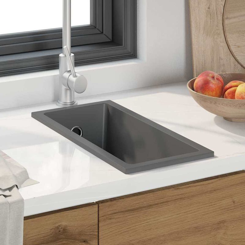 Lavello da cucina Vidaxx grigio 21 x 44 x 14 cm in granito