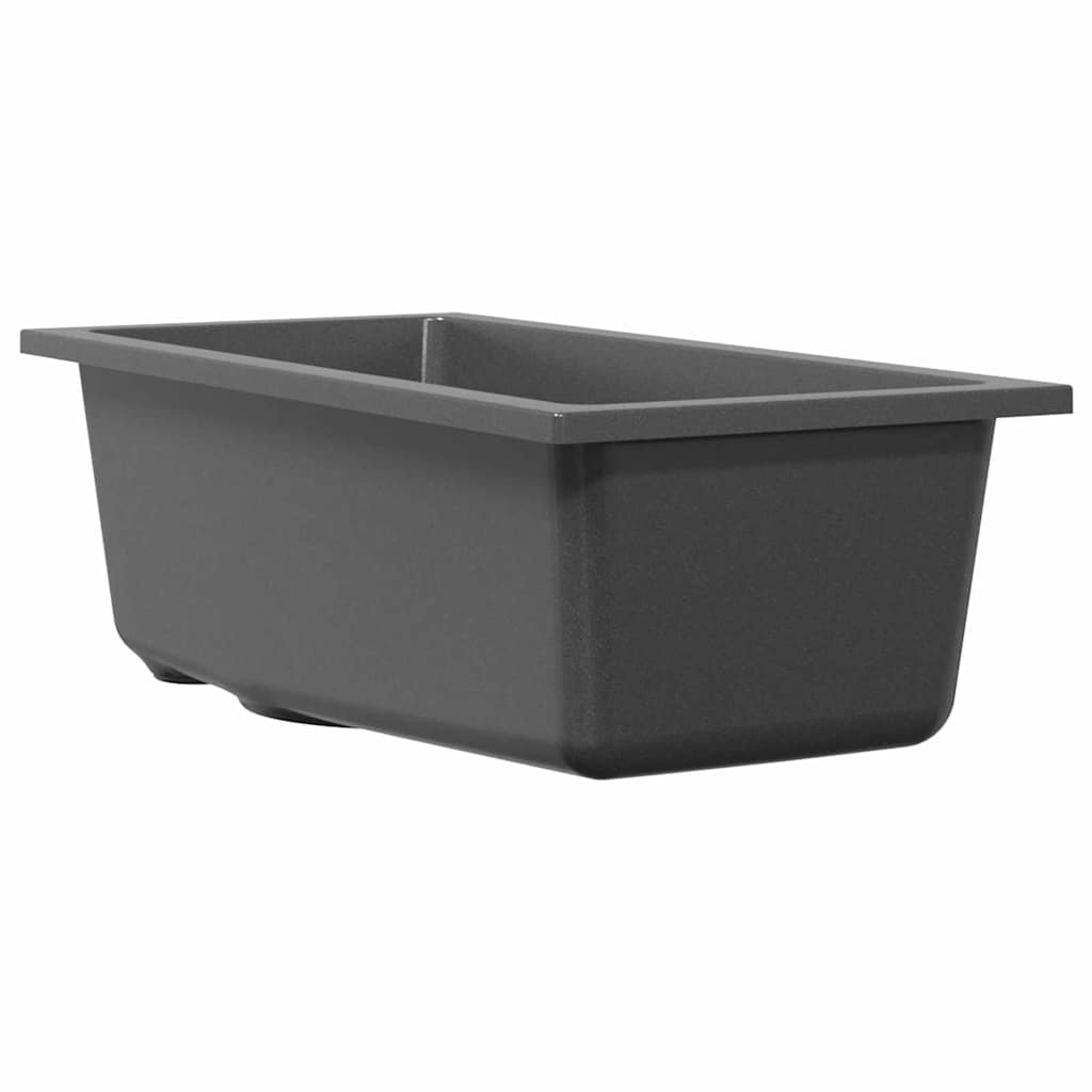 Vidaxl keukenwasbak grijs 21 x 44 x 14 cm graniet