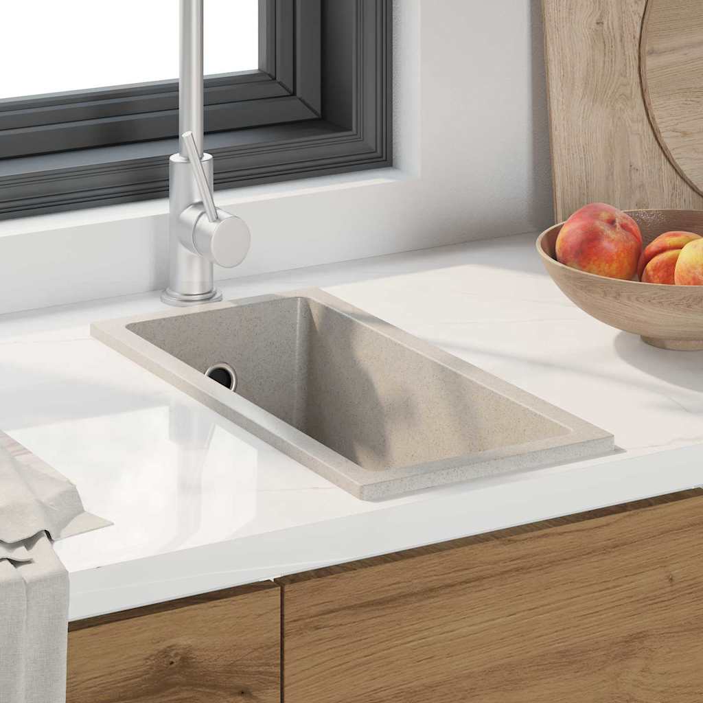 Lavello da cucina Vidaxx beige 21 x 44 x 14 cm in granito