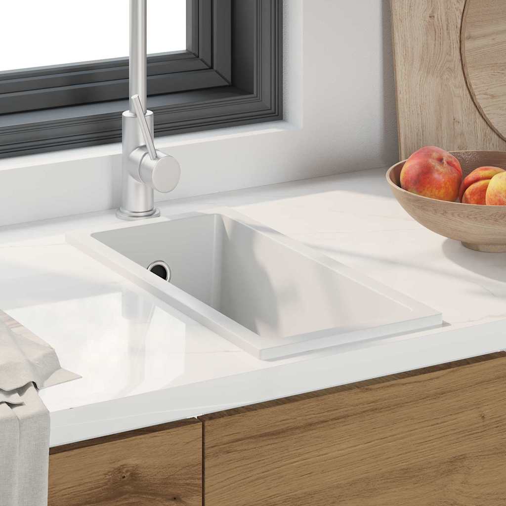 Lavello da cucina Vidaxx bianco 21 x 44 x 14 cm in granito