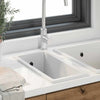 Lavello da cucina Vidaxx bianco 21 x 44 x 14 cm in granito