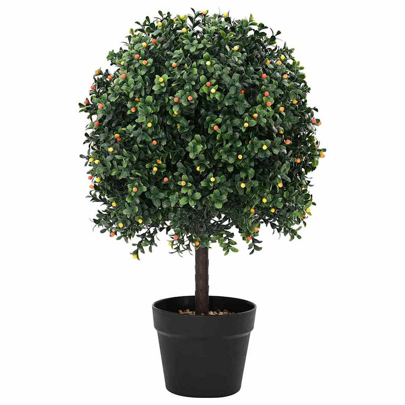 Vidaxl bola de boj verde 35 x 35 x 50 cm plástico