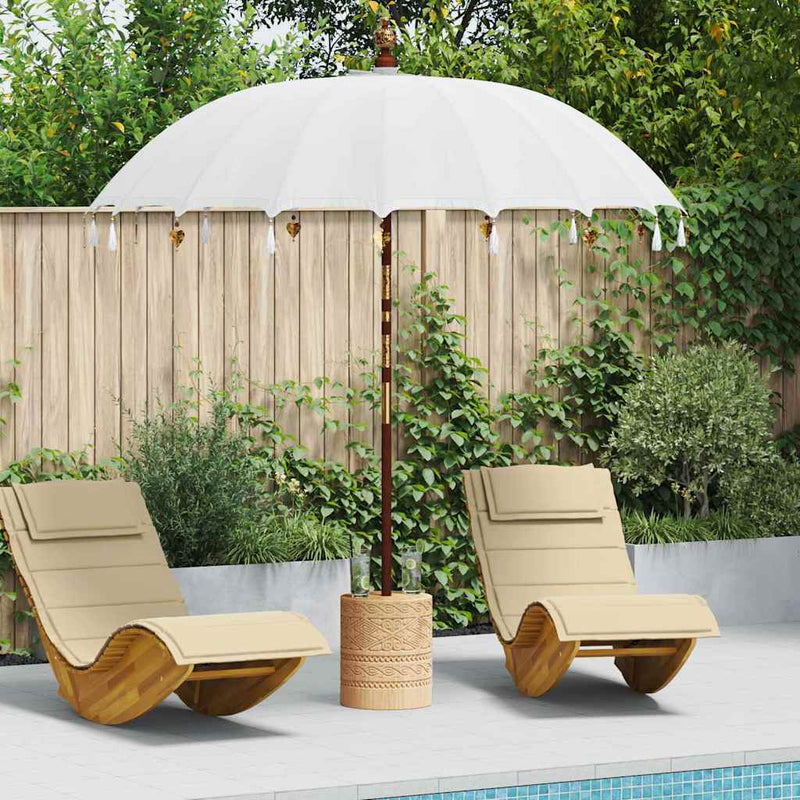 Vidaxl Sombrilla Balinesa Crema 220 x 220 x 260 cm