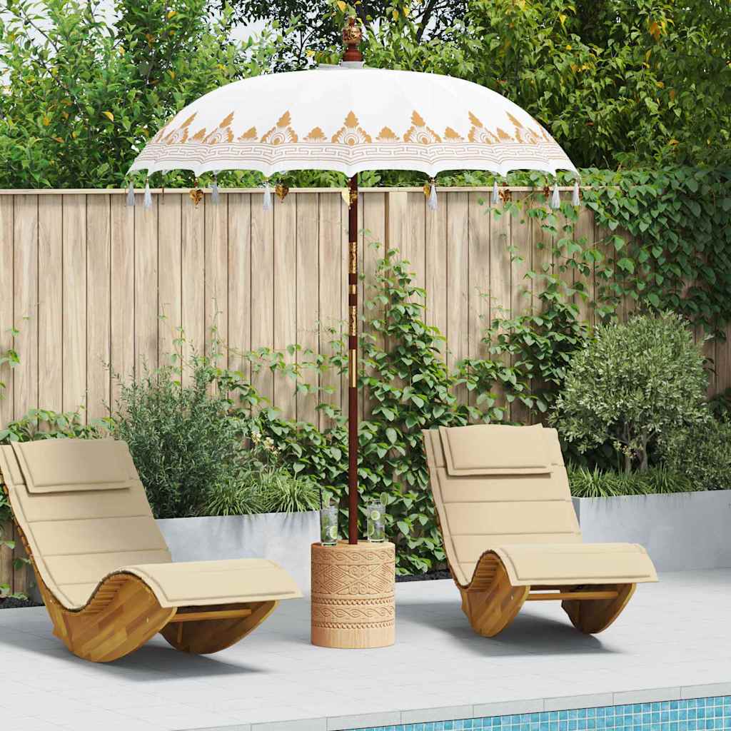 Vidaxl Ombrellone balinese crema 185 x 185 x 260 cm