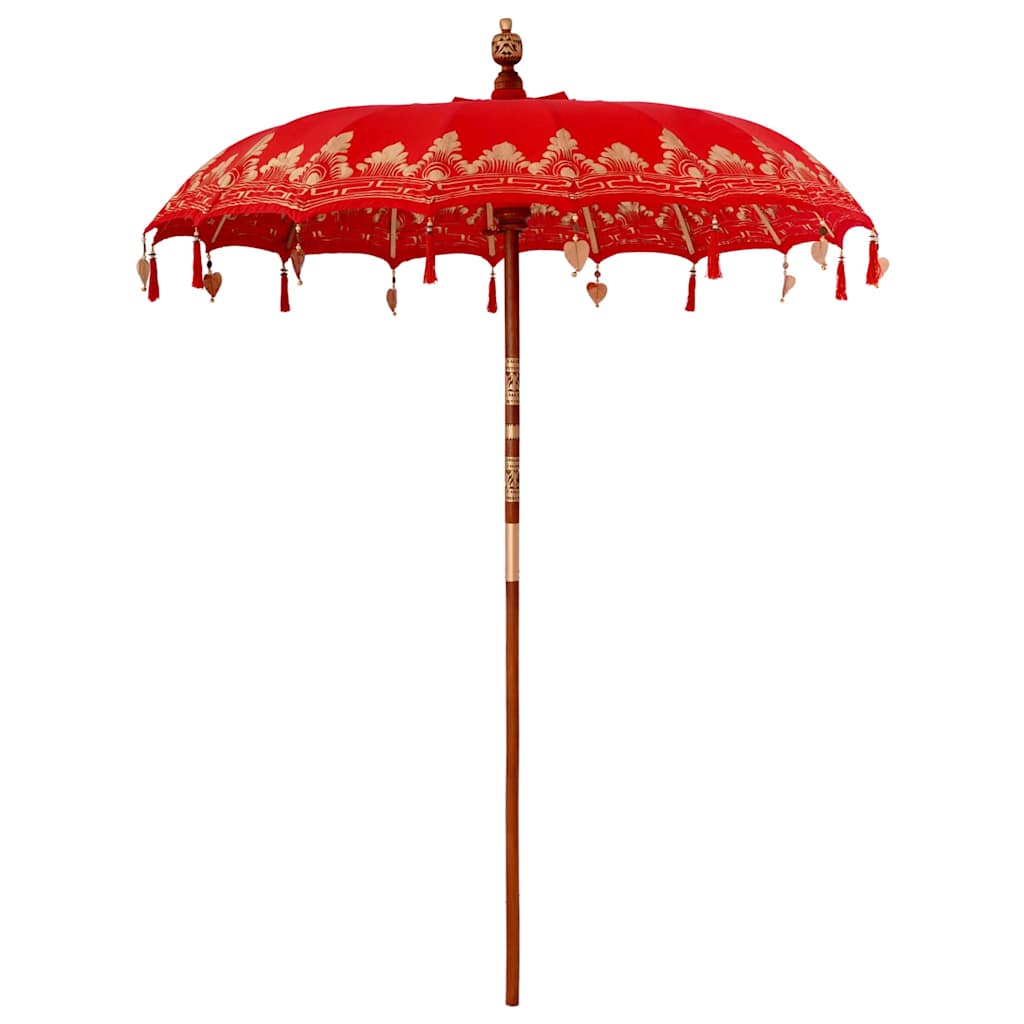 Vidaxl balinese parasol rood 185 x 185 x 260 cm