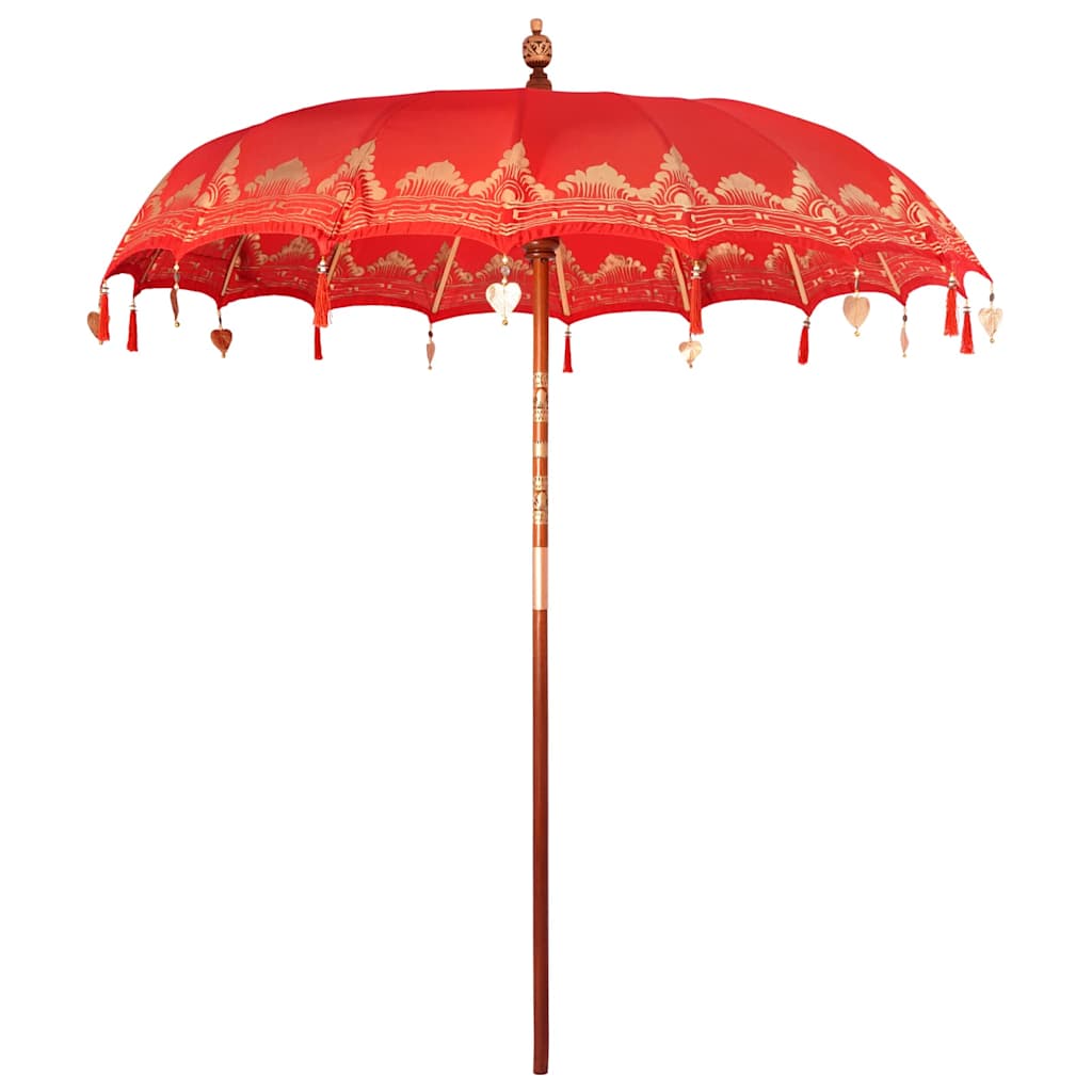 Vidaxl balinese parasol rood 215 x 215 x 260 cm