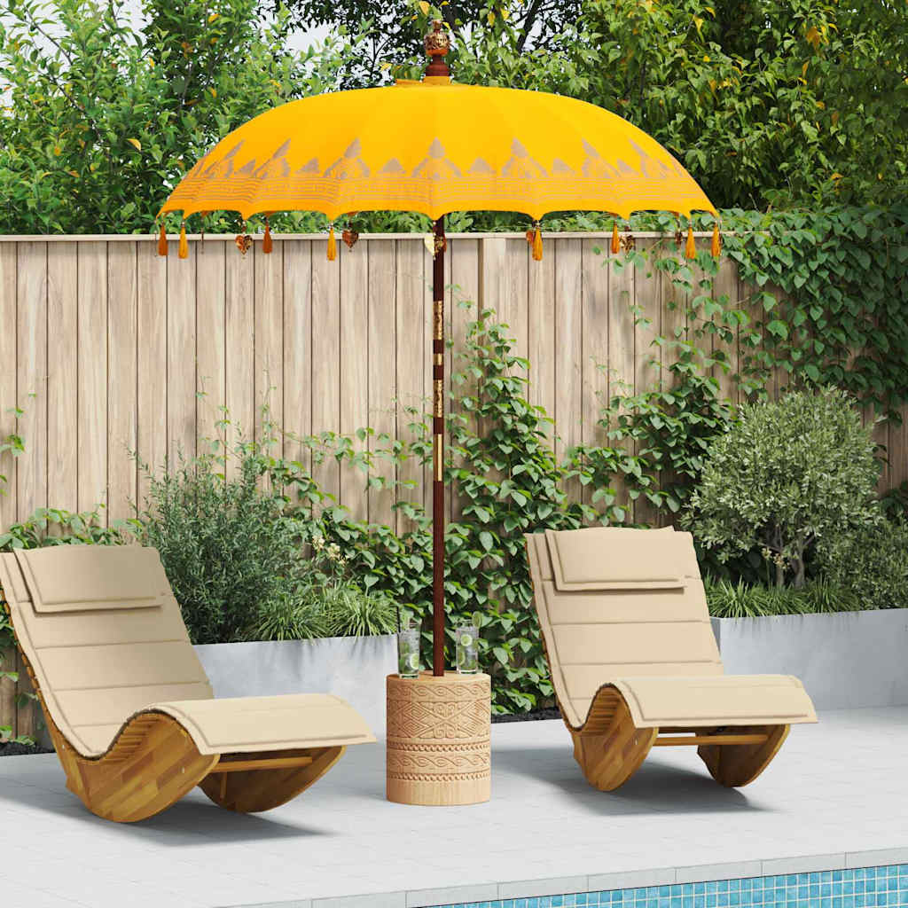 Ombrellone balinese Vidaxl giallo 185 x 185 x 260 cm
