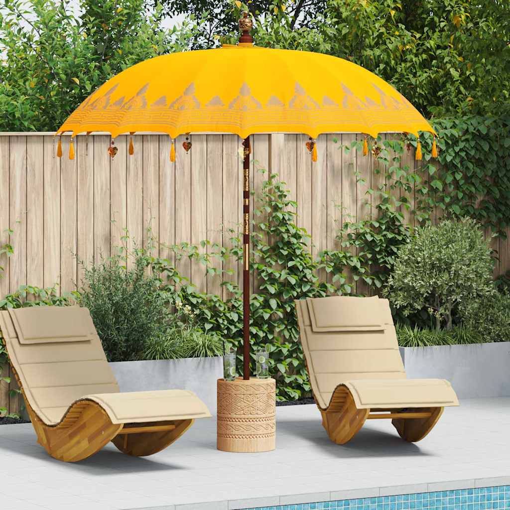 Ombrellone balinese Vidaxl giallo 215 x 215 x 260 cm