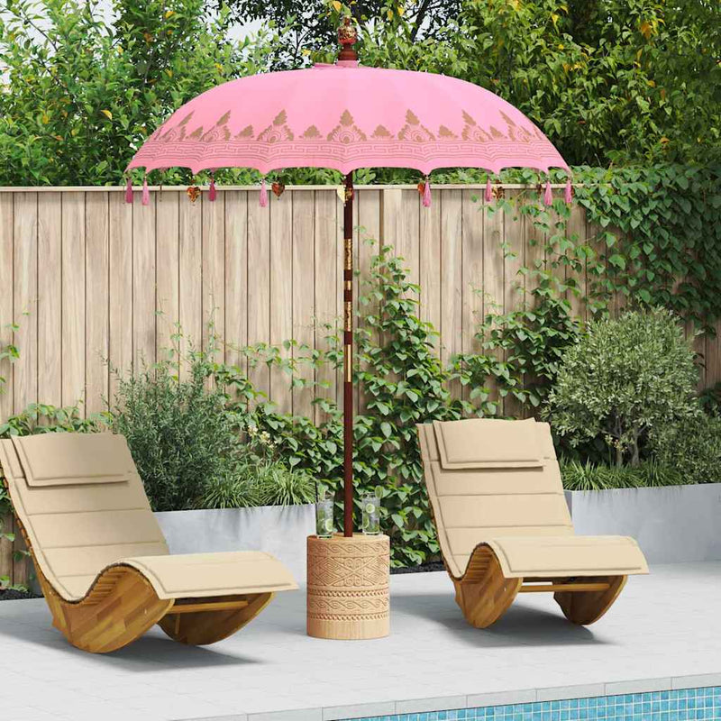 Vidaxl Sombrilla Balinesa Rosa 185 x 185 x 260 cm