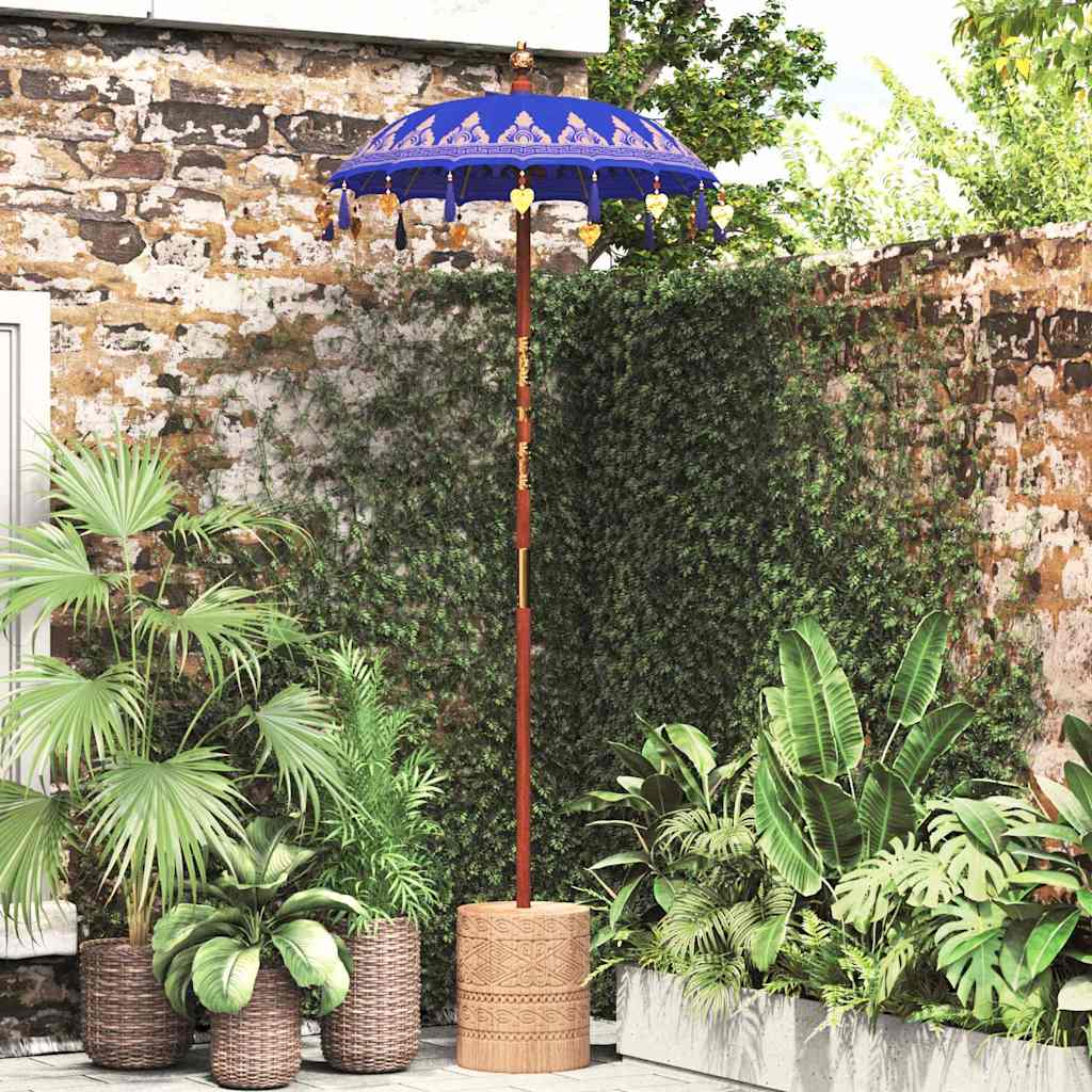 Ombrellone balinese Vidaxl blu 125 x 125 x 260 cm