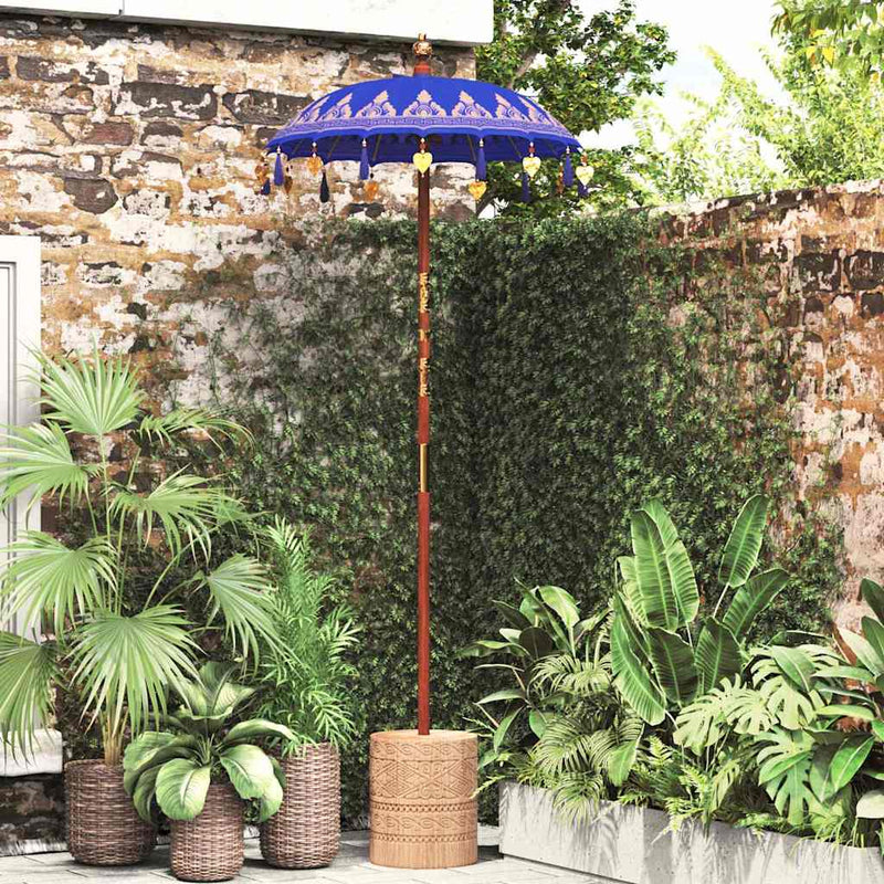 Ombrellone balinese Vidaxl blu 125 x 125 x 260 cm