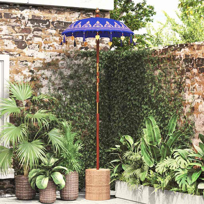 Vidaxl balinese parasol blauw 125 x 125 x 260 cm