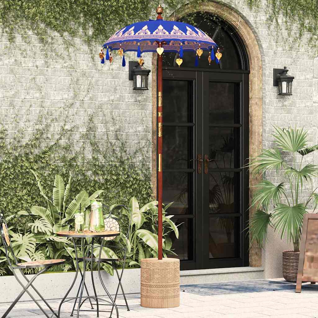 Ombrellone balinese Vidaxl blu 125 x 125 x 260 cm