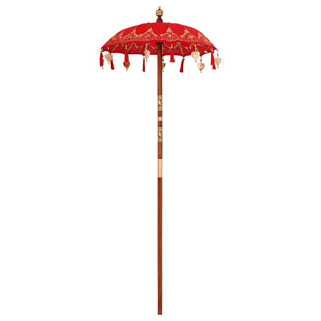 Vidaxl balinese parasol rood 125 x 125 x 260 cm