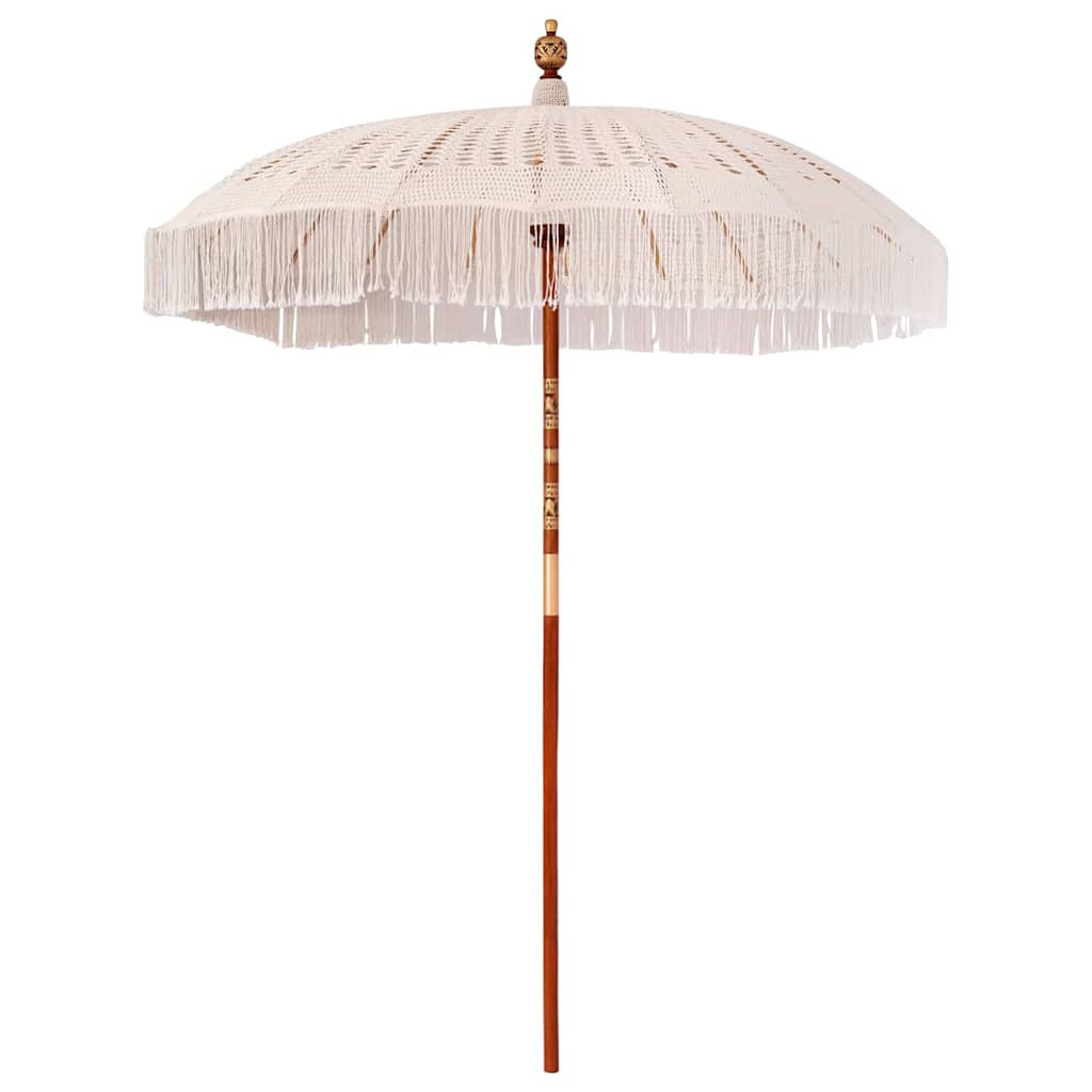 Vidaxl macramé parasol crème 190 x 190 x 260 cm