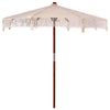 Vidaxl macramé parasol crème 252,5 x 252,5 x 260 cm katoen en teakhout