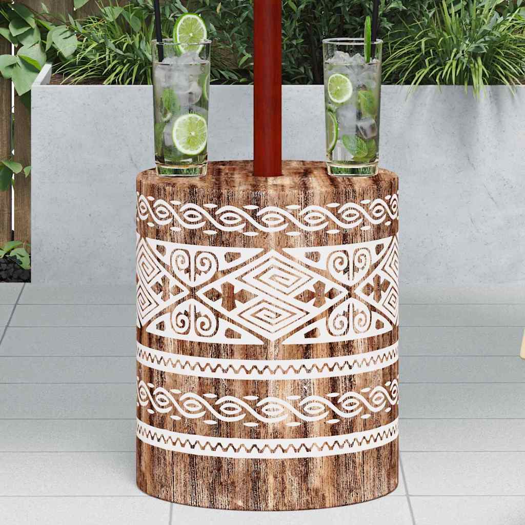 Vidaxx base de sombrilla blanca lavada ø34 x 40 cm madera maciza