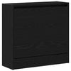 Vidaxl schoenenkast met plank zwart eiken 60 x 21 x 57 cm bewerkt hout