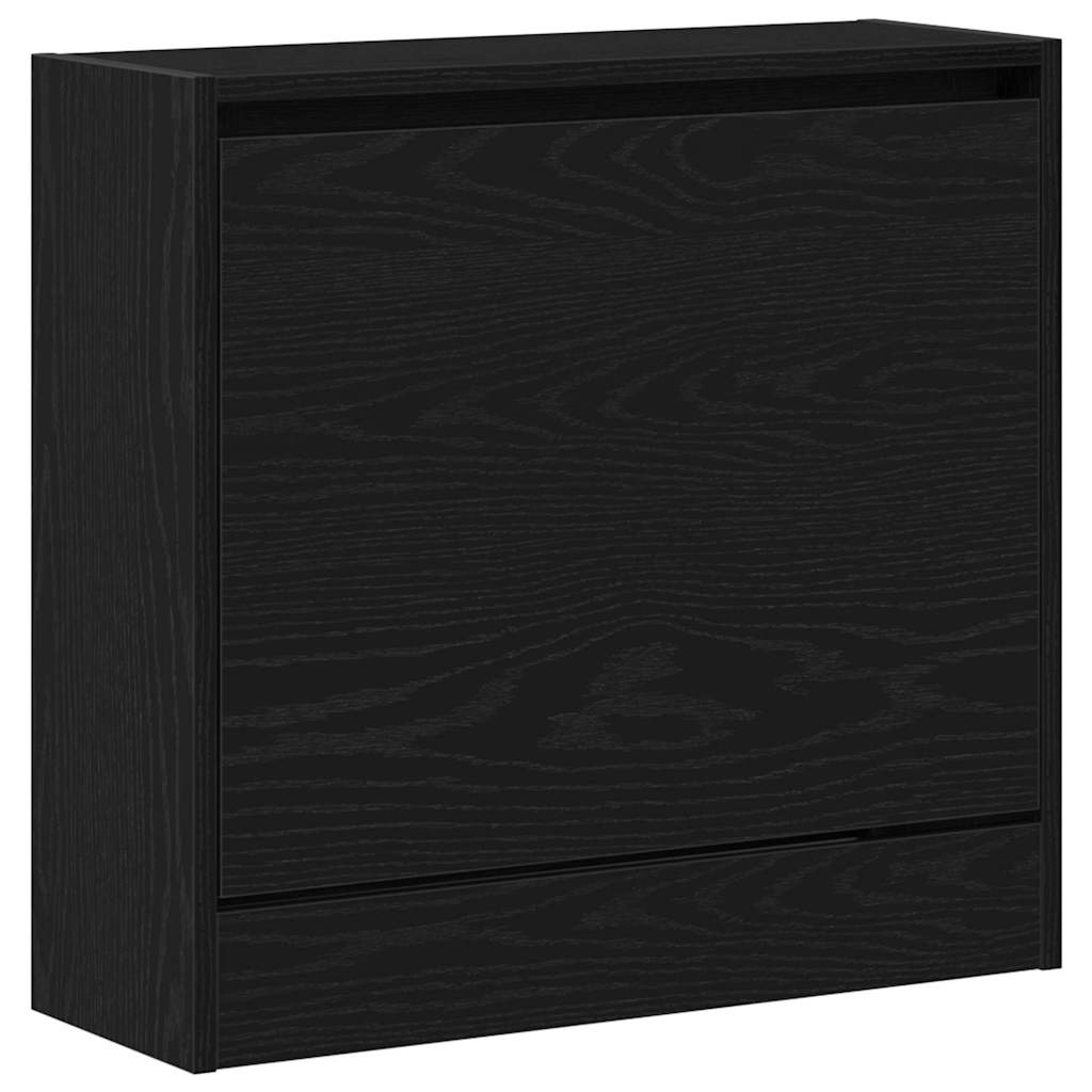 Scarpiera Vidaxx con ripiano rovere nero 60 x 21 x 57 cm in MDF